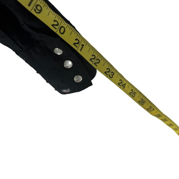 Cinch Black Swiss Dot Long Sleeve Pearl Button Up Top Large - Picture 6 of 7